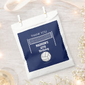 Volleyball Ball & Net Navy Blue Birthday Name Age Geschenktütchen (Ausgeschnitten)
