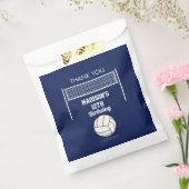 Volleyball Ball & Net Navy Blue Birthday Name Age Geschenktütchen (Versiegelt)