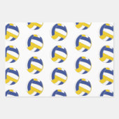 Volleyball Ball Pattern Kinder Geburtsname Wrappin Geschenkpapier Set (Vorderseite 2)