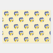 Volleyball Ball Pattern Kinder Geburtsname Wrappin Geschenkpapier Set (Vorderseite)