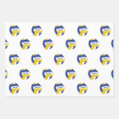Volleyball Ball Pattern Kinder Geburtsname Wrappin Geschenkpapier Set (Vorderseite 2)
