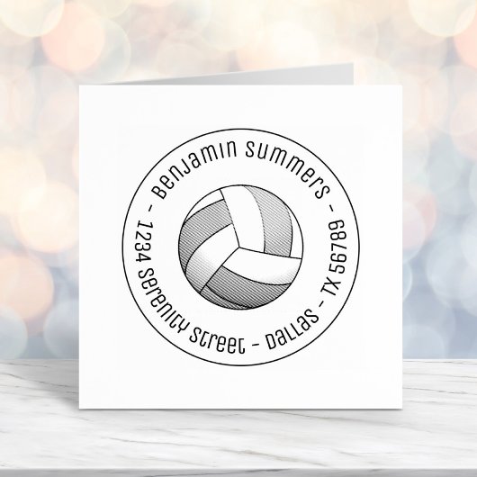 Volleyball-Ball-Round-Address Permastempel