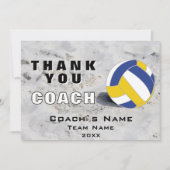 Volleyball Ball Sand Vielen Dank Coach Card Dankeskarte (Vorderseite)