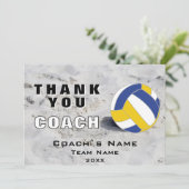 Volleyball Ball Sand Vielen Dank Coach Card Dankeskarte (Stehend Vorderseite)