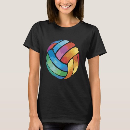 Volleyball Ball Vintage Volleyball Players Costume T-Shirt (Vorderseite)