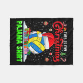 Volleyball Ball Weihnachtsmannmütze Weihnachtsbele Fleecedecke (Vorderseite (Horizontal))