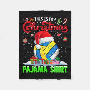 Volleyball Ball Weihnachtsmannmütze Weihnachtsbele Fleecedecke