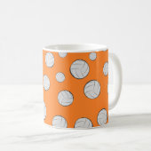 Volleyball Balls Nahtloses Muster Kaffeetasse (VorderseiteRechts)