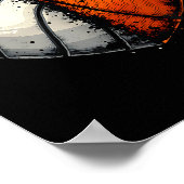 Volleyball Basketball Ball Heart Srts Lover Valent Poster (Ecke)