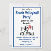 Volleyball Beach Volleyball Einladung (Vorderseite)