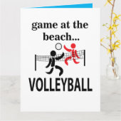 Volleyball Beach Volleyball Karte (Gelbe Blume)