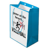 Volleyball Beach Volleyball Mittlere Geschenktüte (Rückseite Schrägansicht)