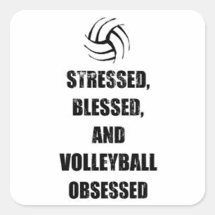 Volleyball Beach Volleyball Team Girl-Geschenk Quadratischer Aufkleber