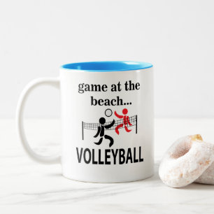 Volleyball Beach Volleyball Zweifarbige Tasse