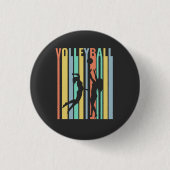 Volleyball Beachvolleyball Retro Button (Vorderseite)