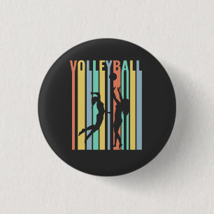 Volleyball  Beachvolleyball Retro Button