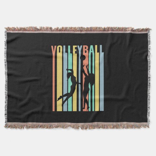 Volleyball Beachvolleyball Retro Decke (Vorderseite)