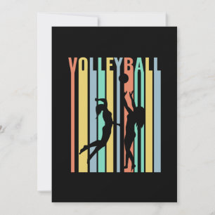 Volleyball  Beachvolleyball Retro Einladung