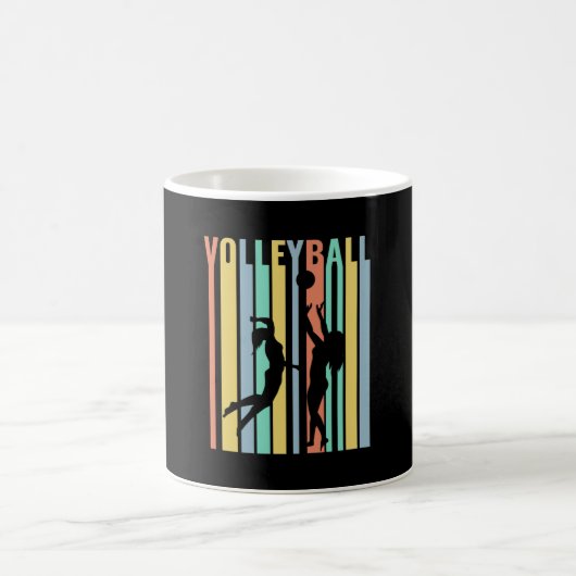 Volleyball Beachvolleyball Retro Kaffeetasse (Mittel)