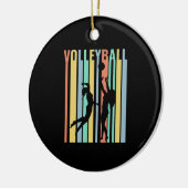 Volleyball Beachvolleyball Retro Keramik Ornament (Links)