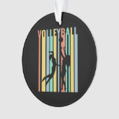 Volleyball Beachvolleyball Retro Ornament (Vorderseite)