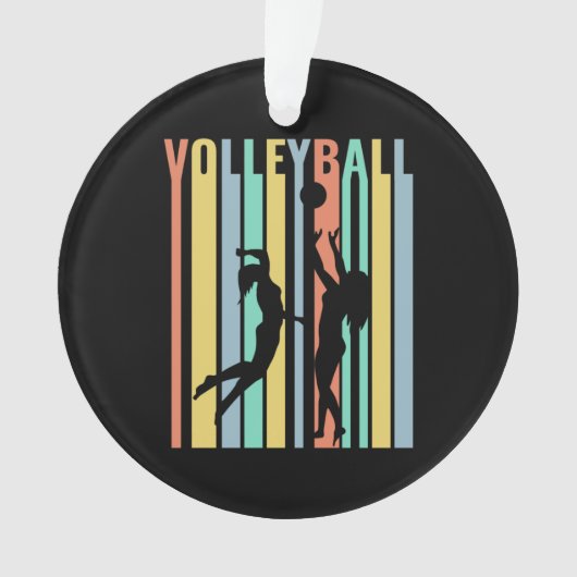 Volleyball Beachvolleyball Retro Ornament (Vorderseite)