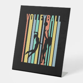 Volleyball Beachvolleyball Retro Sockelschild