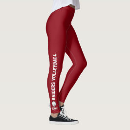 Volleyball Benutzerdefiniert Leggings Teamname Mon