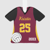 Volleyball benutzerdefinierte Farben Ornament (Rückseite)