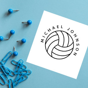 Volleyball Benutzerdefinierter Name Sport Gummistempel