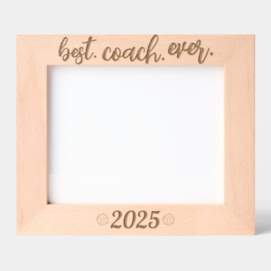 Volleyball Best Coach Ever Custom Year Geätzte Rahmen (Vorderseite)