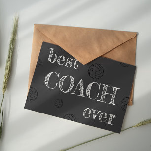 Volleyball Best Coach Ever Tafelbild Dankeskarte