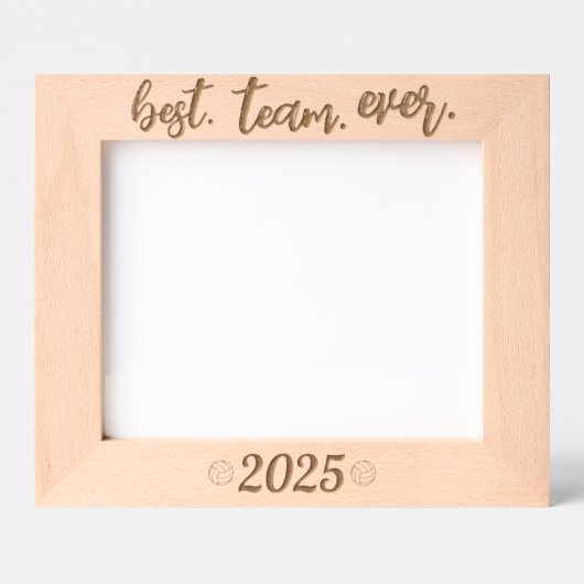 Volleyball Best Team Ever Custom Year Geätzte Rahmen (Vorderseite)