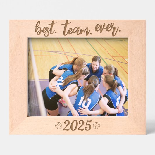 Volleyball Best Team Ever Custom Year Geätzte Rahmen