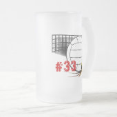 Volleyball-Bier-Tasse Mattglas Bierglas (VorderseiteRechts)