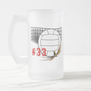 Volleyball-Bier-Tasse Mattglas Bierglas
