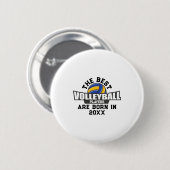 Volleyball Birth Year Name Number Button (Vorne & Hinten)