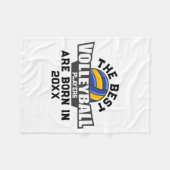 Volleyball Birth Year Name Number Fleecedecke (Vorderseite (Horizontal))