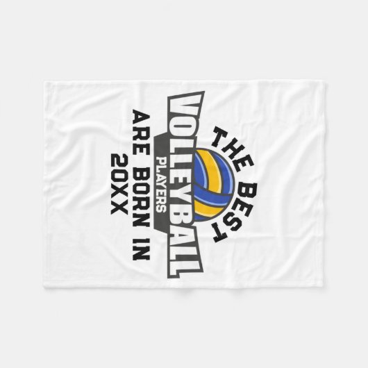 Volleyball Birth Year Name Number Fleecedecke (Vorderseite (Horizontal))