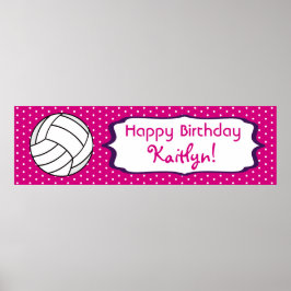 Volleyball Birthday Poster