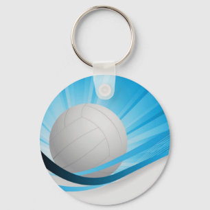 Volleyball blau Anpassen Schlüsselanhänger