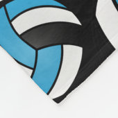 Volleyball - Blau, Schwarz und Weiß Fleece blau (Ecke)