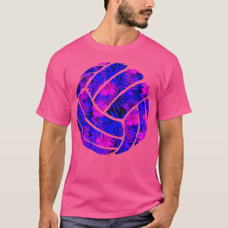Volleyball Blume Verließ Volleyball Player Beach V T-Shirt