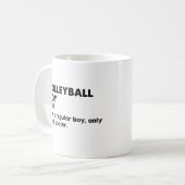 Volleyball Boy Funny Definition Kaffeetasse (Vorderseite Links)