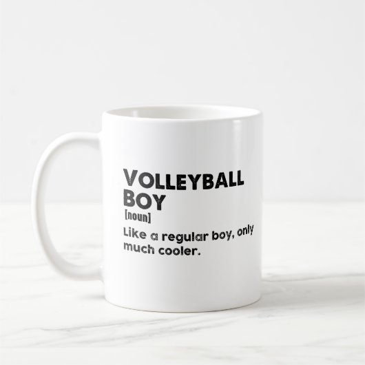 Volleyball Boy Funny Definition Kaffeetasse (Links)