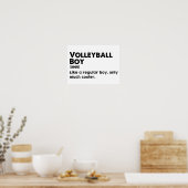 Volleyball Boy Funny Definition Poster (Küche)