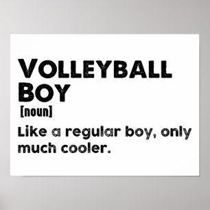 Volleyball Boy Funny Definition Poster