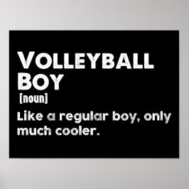 Volleyball Boy Funny Dictionary Definition Poster