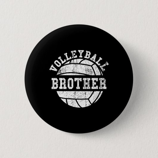Volleyball Bruder für Männer und Kinder Button (Vorderseite)