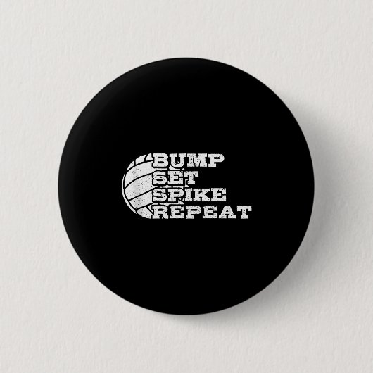 Volleyball Bump Set Ske Repeat Beach Volleyball Gi Button (Vorderseite)